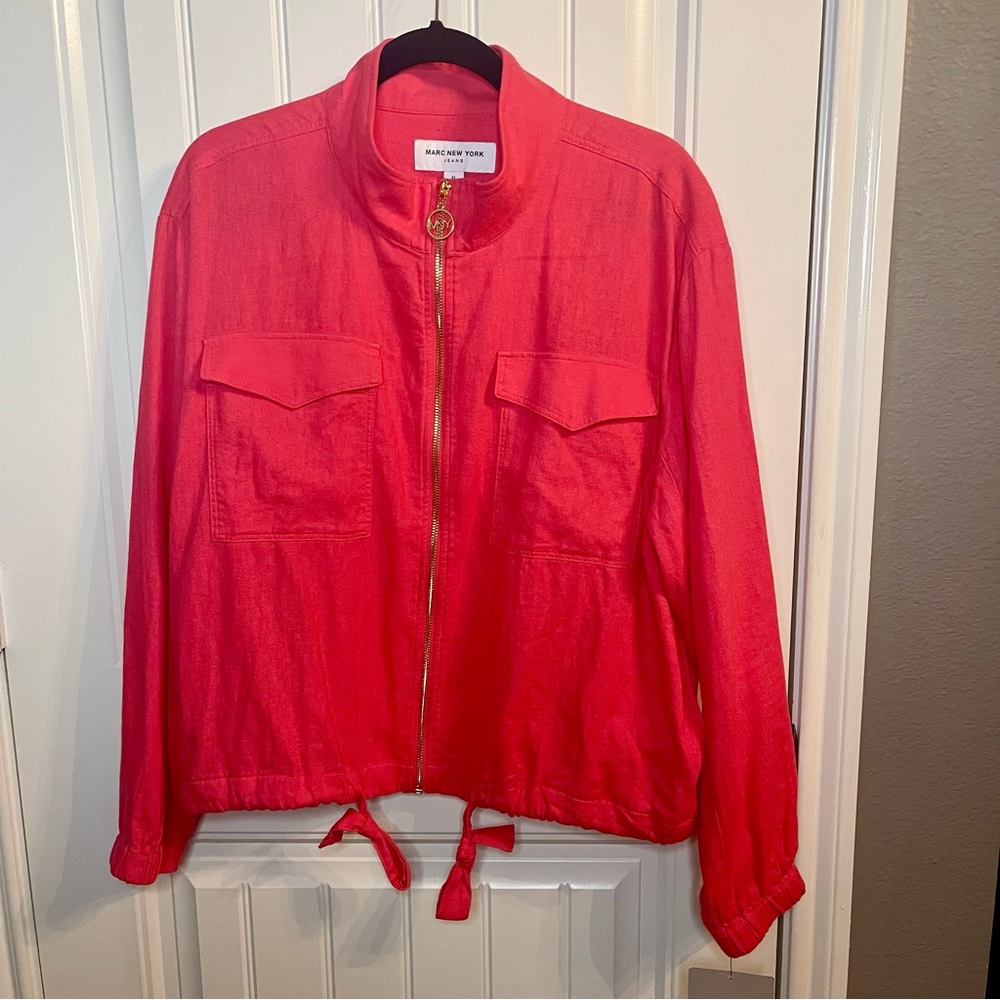 Marc New York Red Linen Jacket NWT